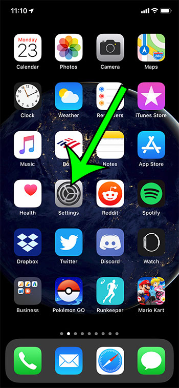 open the Settings app