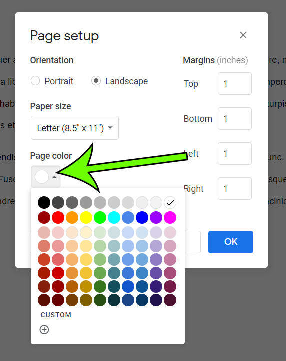 how to change google docs cursor color